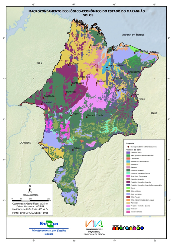 Mapa de solos simplificado do Estado do Maranhão - (1986)