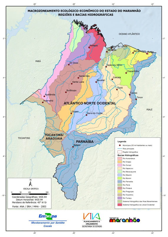 Regiões e bacias hidrográficas do Estado do Maranhão