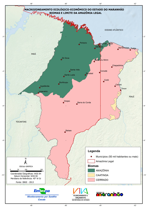 Biomas e limite da Amazônia Legal - (2013)