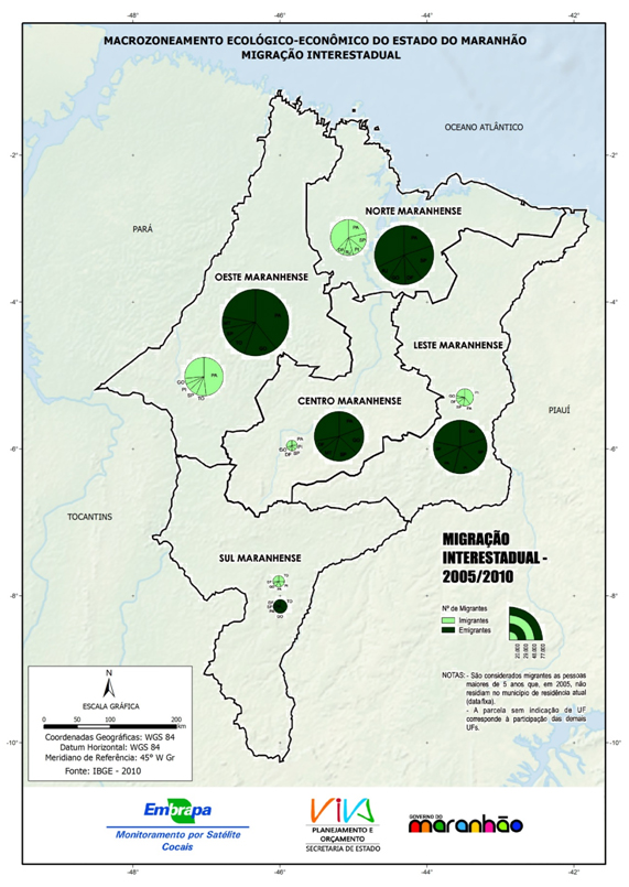 Migração interestadual do Estado do Maranhão-(2010)