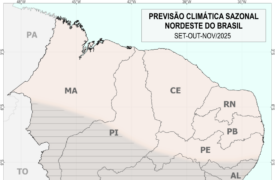 Análise e previsão climática para o trimestre setembro, outubro e novembro de 2025 – SON/2025 no Nordeste do Brasil