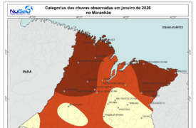 Avaliação Mensal das Chuvas do Maranhão (janeiro de 2026)