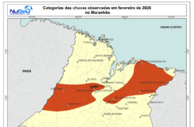 Avaliação Mensal das Chuvas do Maranhão (fevereiro de 2026)