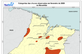 Avaliação Mensal das Chuvas do Maranhão (março de 2026)