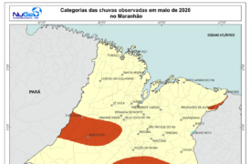 Avaliação Mensal das Chuvas do Maranhão (maio de 2026)