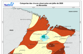Avaliação Mensal das Chuvas do Maranhão (julho de 2026)