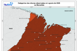 Avaliação Mensal das Chuvas do Maranhão (agosto de 2026)